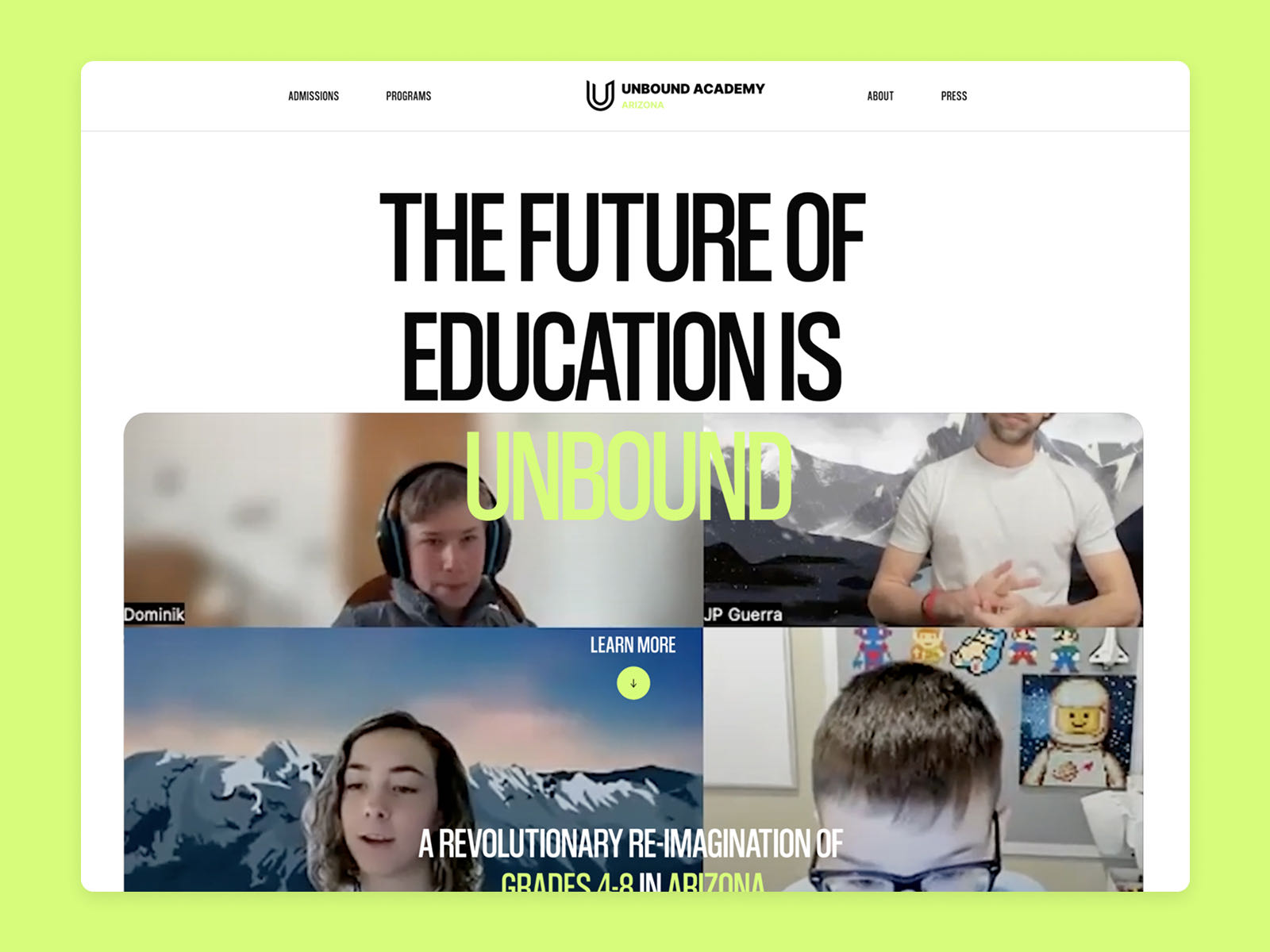 Unbound Academy banner